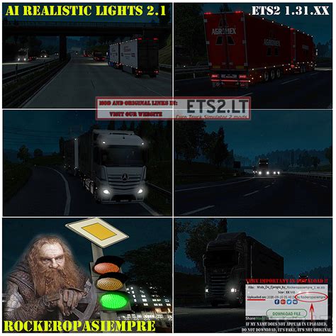 Ai Realistic Lights V 21 For Ets2 131xx Ets2 Mods