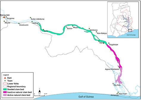 The Lower Volta River Showing The Current Extent Of Natural And Seeded