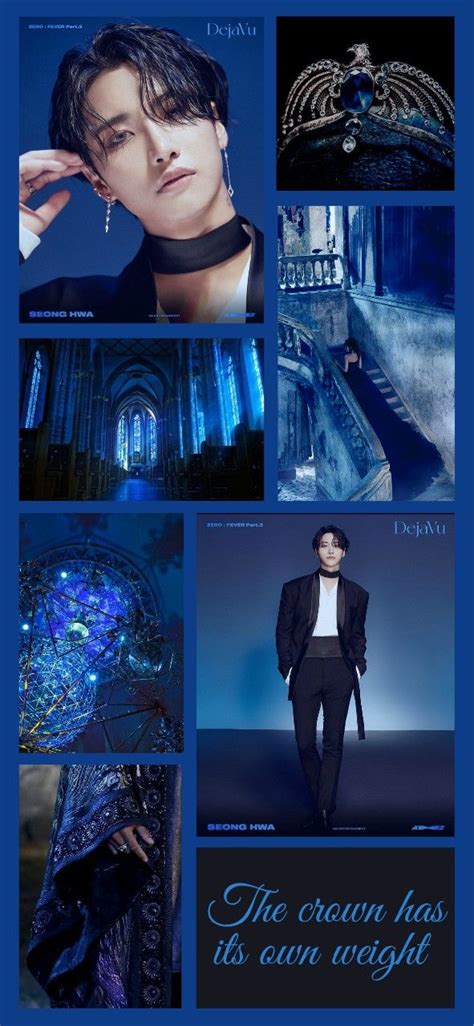 Park Seonghwa Ateez Blue Wallpaper Kpop Wallpaper Blue Wallpapers Wallpaper