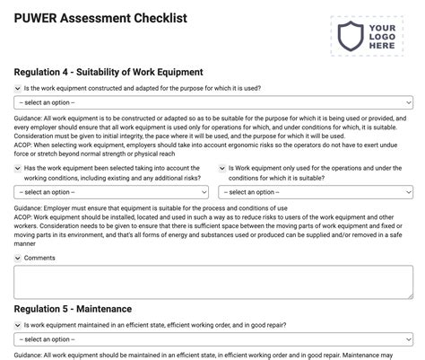 Puwer Assessment Checklist Joyfill