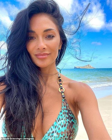 nicole scherzinger wows in a busty bikini in stunning beach selfie during sun soaked hawaii