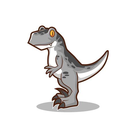 Velociraptor Cute Cartoon Vector Illustration Design 7322973 Vector Art