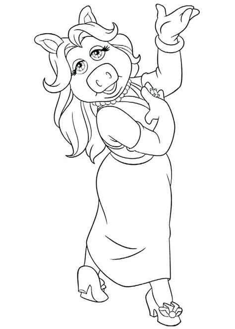 Miss Piggy Coloring Pages Zsksydny Coloring Pages
