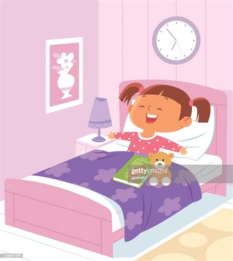 Girl Waking Up In Morning High Res Vector Graphic Getty Images