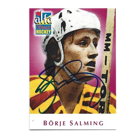 Borje Salming Autographed 2018 Swedish Hockey Card From Salmings