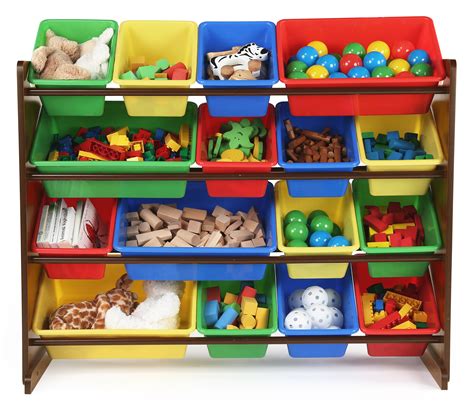 Tot Tutors Super Sized Kids Toy Storage Organizer W 16 Plastic Bins