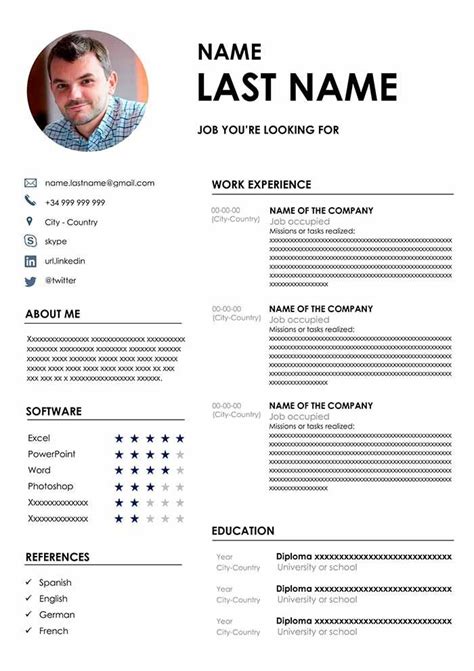 Download The Best Cv Format Free Cv Template For Word Resume Template