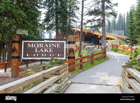 Moraine Lake Lodge Banff National Park Alberta Canada Wooden Building