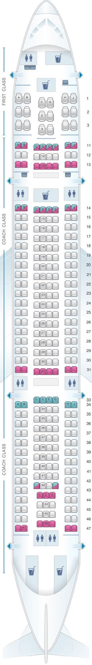 Seat Map Hawaiian Airlines Airbus A330 200 Math Pinterest