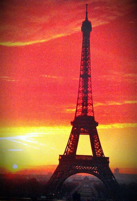 Wallpaper Sunset Sunrise Evening Tower France Paris Eiffel