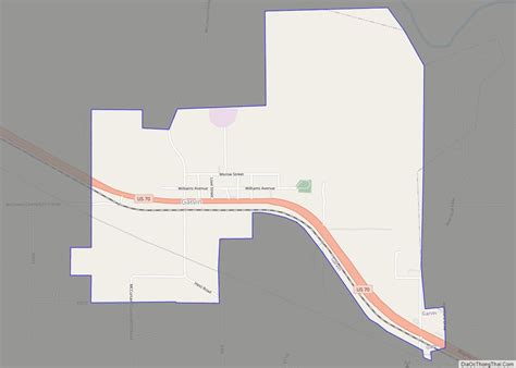 Map Of Garvin Town Oklahoma
