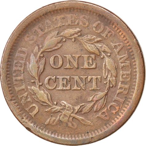 One Cent 1851 Braided Hair Coin From United States Online Coin Club