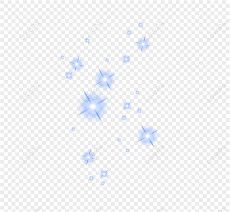 Blue Gradient Star Effect Element Png White Transparent And Clipart