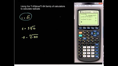 How to simplify radicals calculator. Evaluating Radical Expressions Using the TI-83plus and TI ...