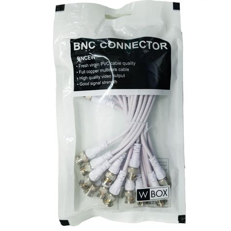 W-BOX BNC Wire Connector (White, Pack of 25)