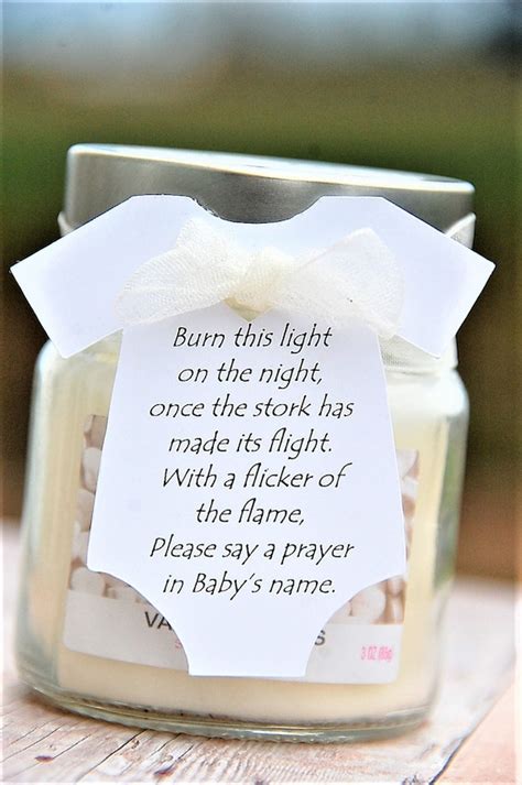 Burn This Light Baby Shower Candle Party Favor Gift Tag L Baby Etsy