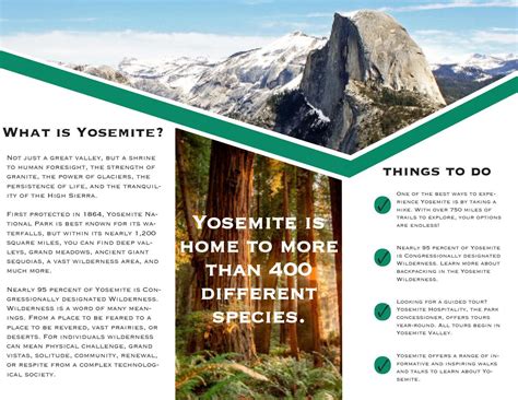 Yosemite Brochure By Elliecrosswell Issuu
