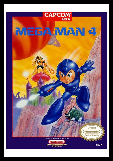 Nes Mega Man 4 Poster Retro Game Cases 🕹️