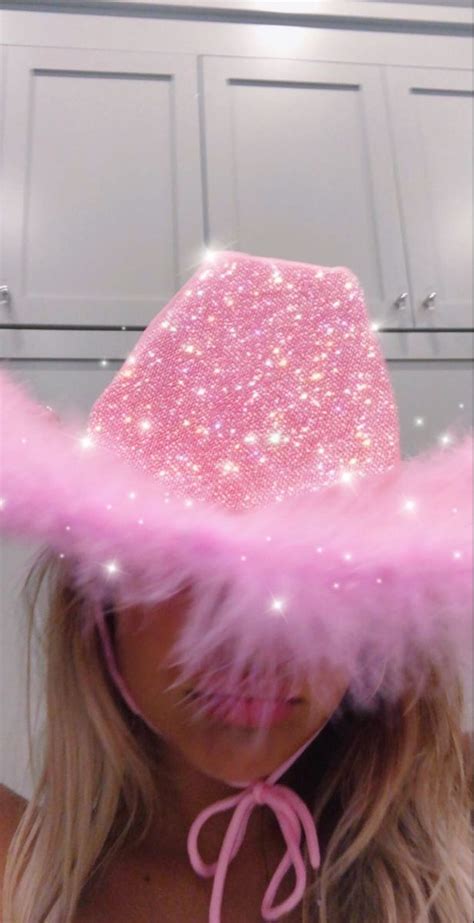 Dazzling Hat Pink Cowgirl Pink Cowgirl Hat Aesthetic Pink Cowgirl Aesthetic