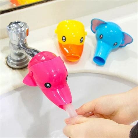 1 Pcs Happy Fun Animals Faucet Extender Toddler Kids Water Reach Faucet