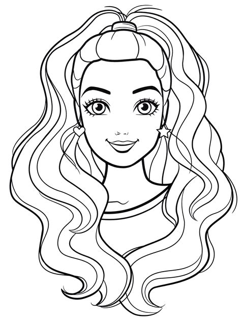 A Portrait Of Barbie - Coloring pages for you