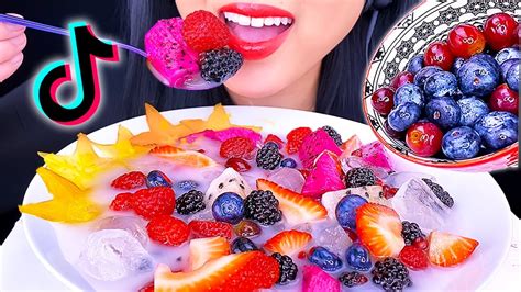 Asmr Natures Cereal Tik Tok Viral Foods Fruits And Coconut Water