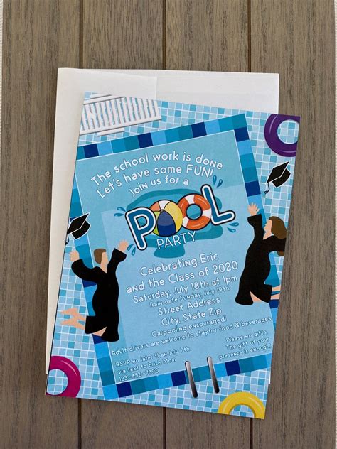 Graduation Pool Party School Is Done Lets Have Fun Etsy Graduation