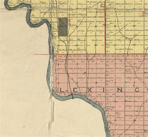 Cleveland County Oklahoma 1900 Old Wall Map With Landowner Etsy