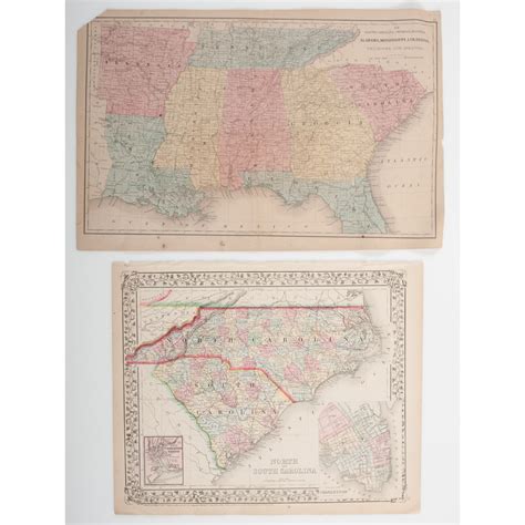 Maps 19th Century Southern United States Incl