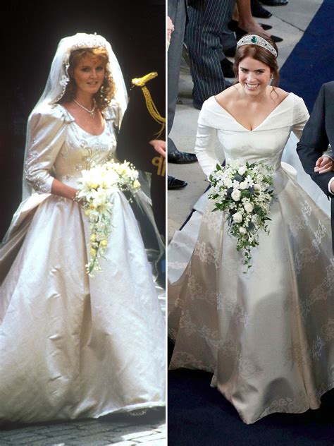 Fergie looked the picture of poised perfection as she made her royal wedding debut, stepping out in a glamorous green suit dress, the mother of the bride cut a truly resplendent figure. No Puffy Sleeves Here! Comparing Princess Eugenie's ...