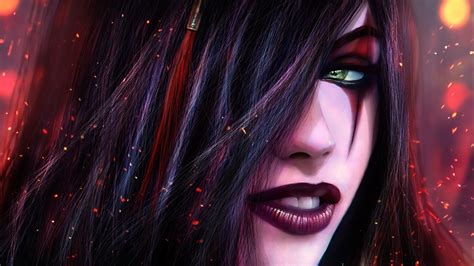 Wallpaper Red League Of Legends Katarina The Sinister Blade Color