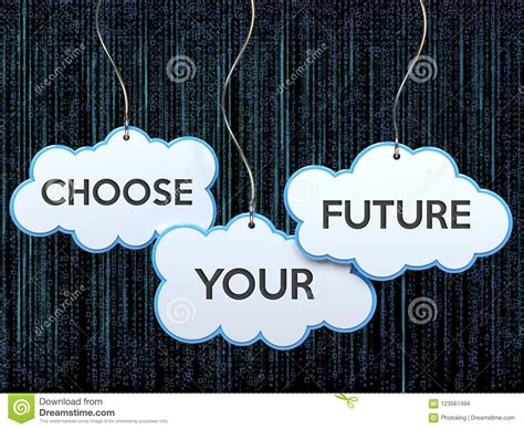 Choose Your Future On Cloud Banner Stock Illustration Illustration Of