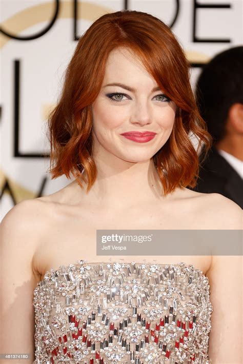 Actress Emma Stone Attends The 72nd Annual Golden Globe Awards At The