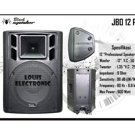 Jual Speaker Pasif Inch Black Spider Jbo Ps Original Pcs