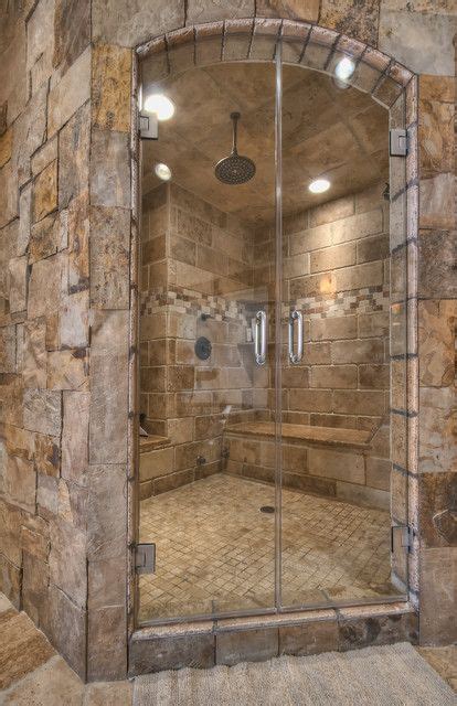 It can withstand moisture and a high amount of foot traffic making it ideal for bathrooms. What a PERFECT shower! Love the natural stone colors ...