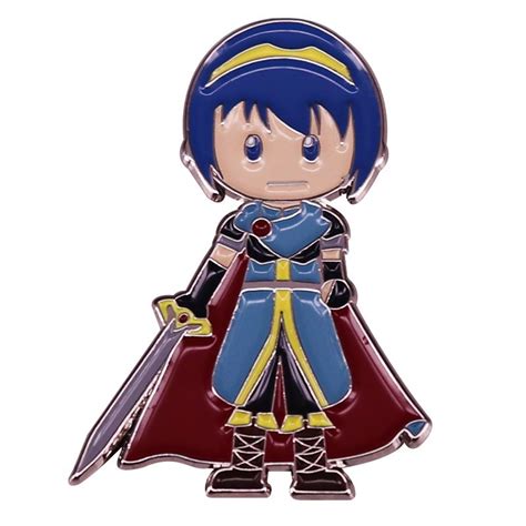 Marth Enamel Pin Fire Emblem Lupin Anime Game Character Brooch Badge