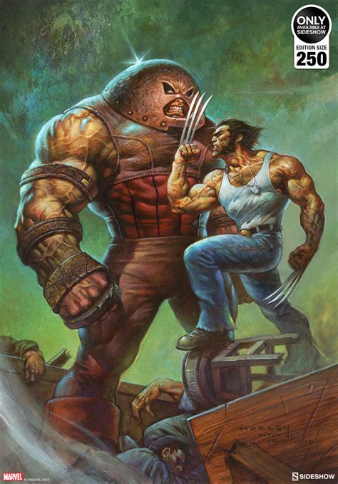 Marvel Juggernaut Vs Wolverine Fine Art Print Sideshow