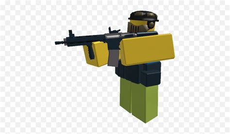 Download Borderline Player Roblox Noob With Gun Pngpointing Gun Png