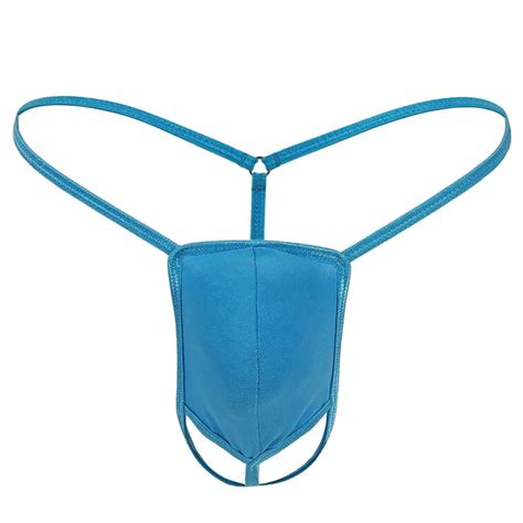 Buy Men S Sexy Mini Micro Pouch G Strings Breathable Cotton Thongs Bikini Tanga