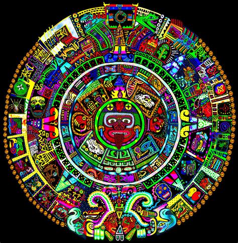 Mayan Calendar Redux Mixed Media By Myztico Campo Pixels