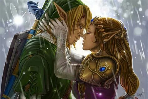 Tloz Link And Zelda Link And Zelda Kiss Link Zelda Princesa Zelda Elfa Gerudo Valley Hyrule