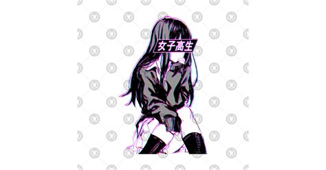 School Girl Sad Japanese Anime Aesthetic Aesthetic Kids T Shirt Teepublic