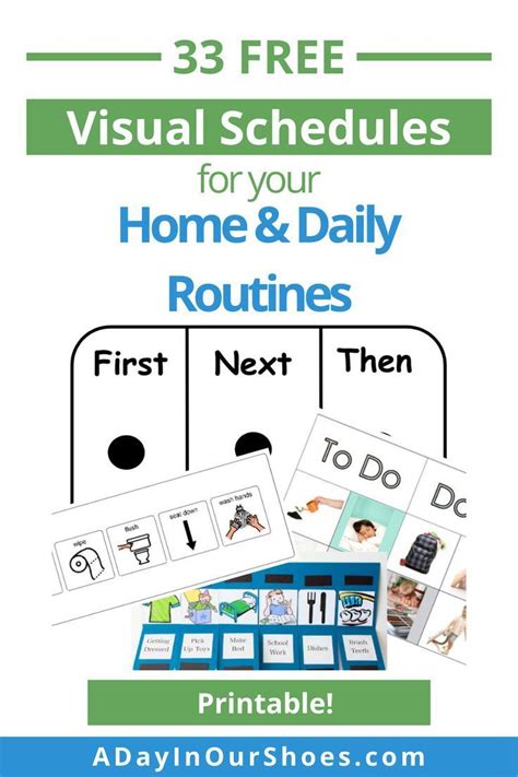 Schkidules visual schedule for kids deluxe bundle daily activity. 33 Printable Visual/Picture Schedules for Home/Daily ...