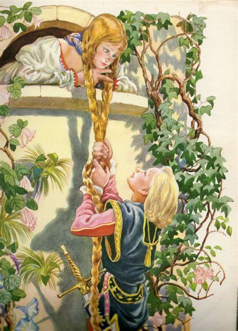 Illustration From The Brothers Grimm Tale Rapunzel By Feodor