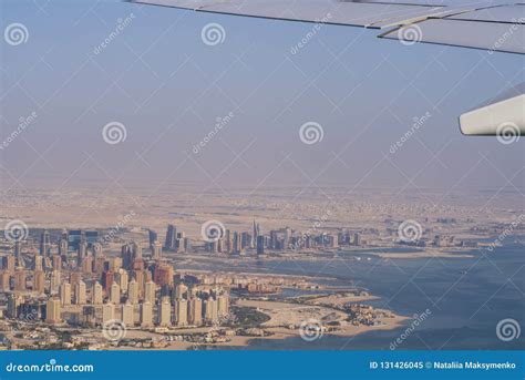 Aerial View Of City Doha Capital Of Qatar Stock Image Image Of City