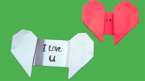 How To Make Origami Heart With Message Youtube