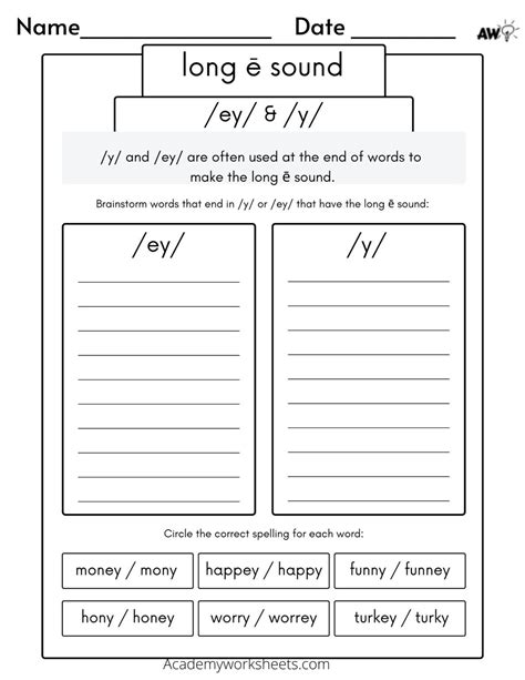 Learn The Long E Worksheets Easily Academy Worksheets