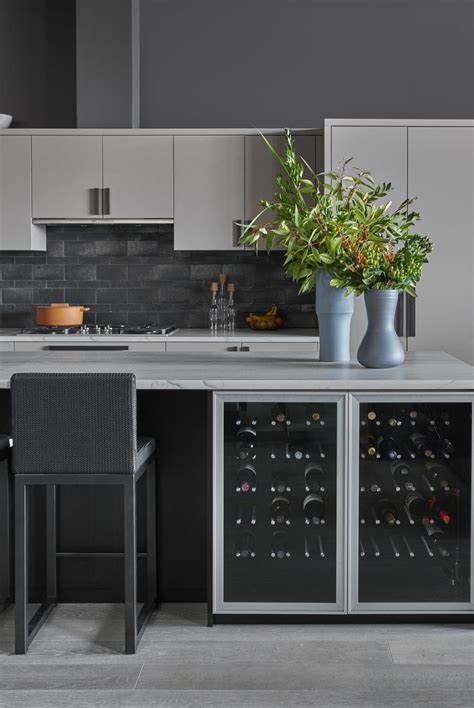 White and grey kitchens backsplash showrooms furniture mart. Countertop, Furniture, Kitchen, Room, Cabinetry, Interior ...