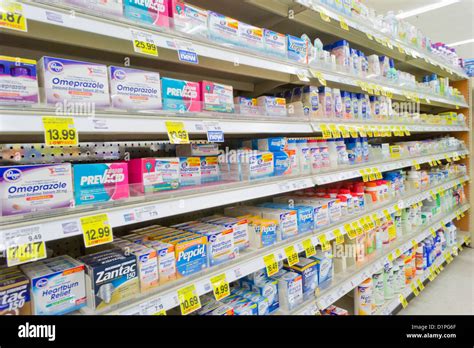 Over The Counter Medicines And Drugs On Shelves For Self Selection In A