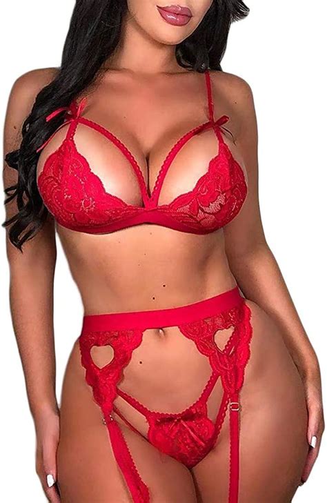 Zilosconcy Dessous Sexy Set Sexy Push Up Lingerie Babydoll Unterwäsche